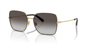 dolce & gabbana dg2242-13348g sunglasses black gold/grey gradient 57mm