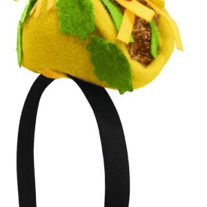 Nicky Bigs Novelties Mini Taco Hat Headband - Lightweight Festive Food Headband - Unisex Adult Cosplay Holiday Costume Accessory, Multi-color, One Size