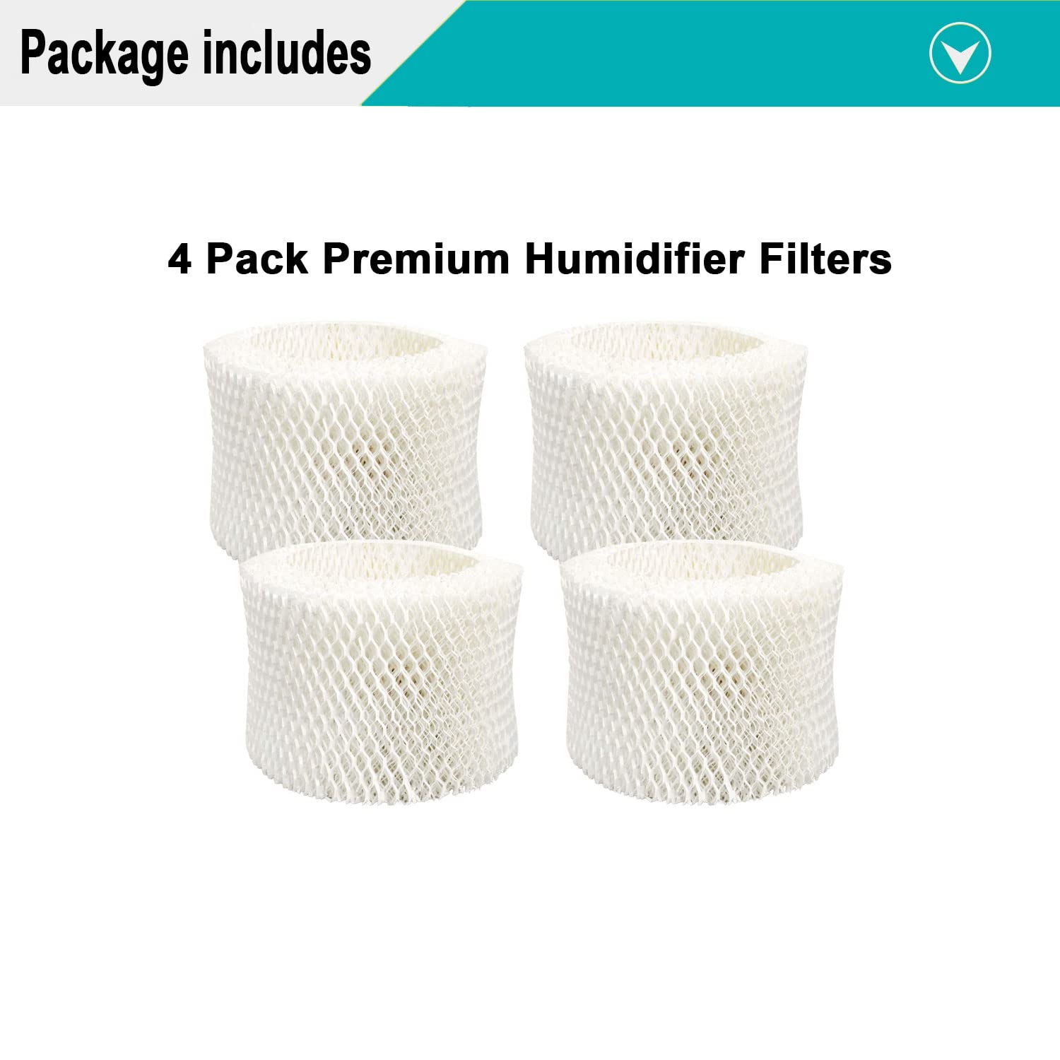 Lemige 4 Pack HAC-504 Humidifier Filters for Honeywell Humidifier HAC-504, HAC-504AW, HAC504V1, HCM350, HCM-350W, HCM-300T, HCM-315T, HCM-600, HCM-710, Replacement Filter A