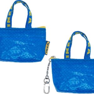 Key & Coin Purse KNOLIG Bag Small Blue with One Zipper Bag (2 set)