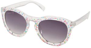 circus ny by sam edelman women's cc279 glitter round cat eye sunglasses with uv400 protection - trendy gifts for her, 50mm