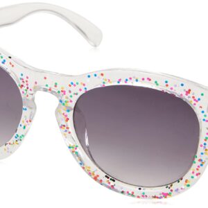 Circus NY by Sam Edelman Women's CC279 Glitter Round Cat Eye Sunglasses with UV400 Protection - Trendy Gifts for Her, 50mm