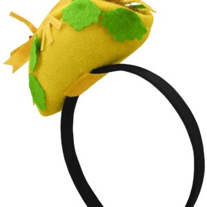 Nicky Bigs Novelties Mini Taco Hat Headband - Lightweight Festive Food Headband - Unisex Adult Cosplay Holiday Costume Accessory, Multi-color, One Size