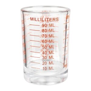 shot glass measuring cup 3 ounce/90ml liquid heavy high espresso glass cup