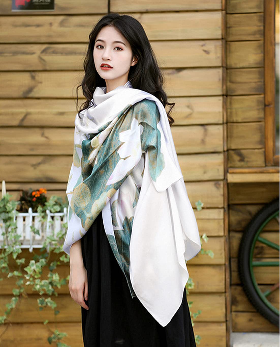 YMXHHB Fashion Scarves Scarf Silk Feeling Scarves Long Lightweight Sunscreen Shawls for Women (Y20)