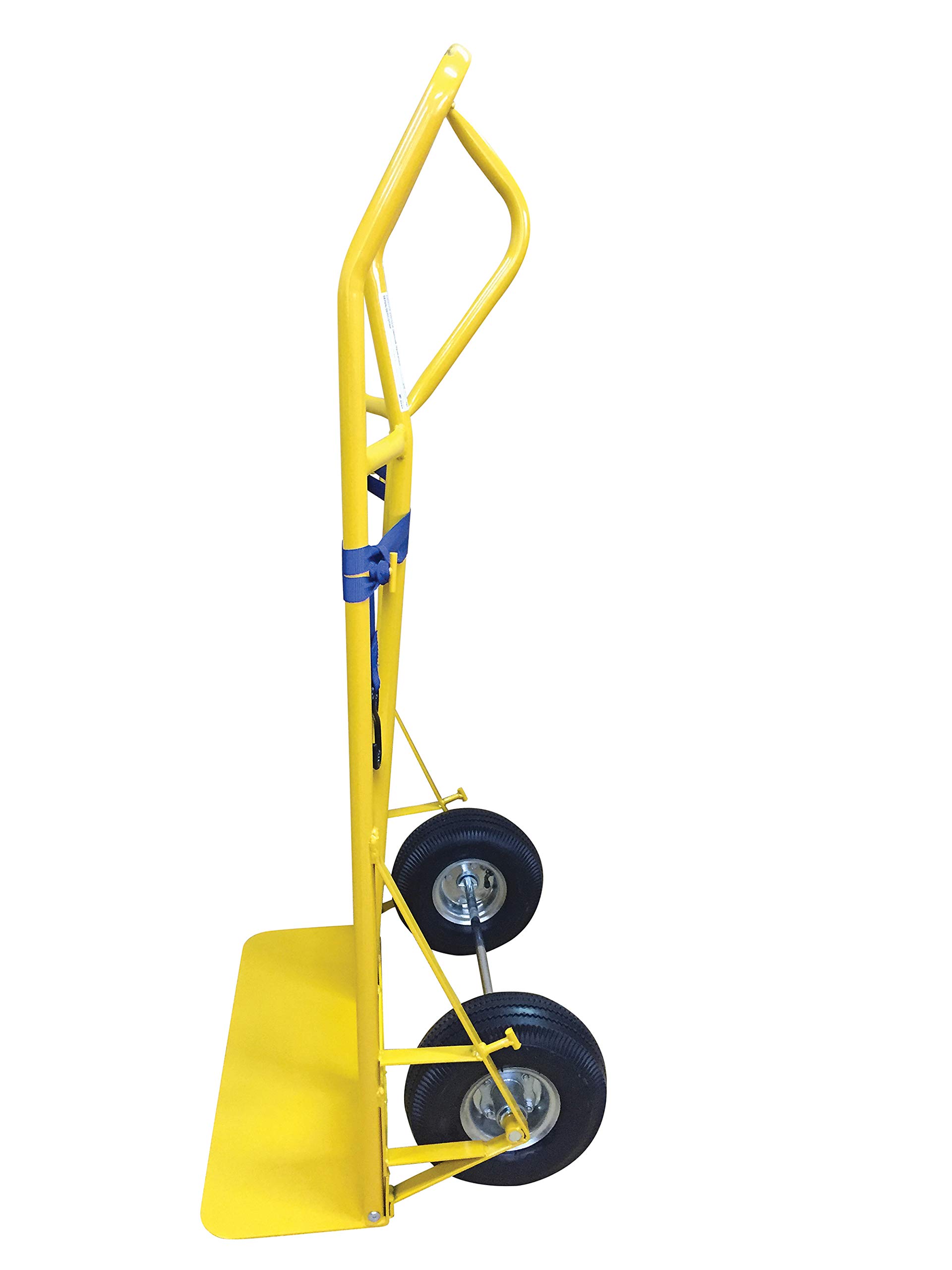 Vestil HTWL-600-PN Steel Hand Truck Wide Load Pneumatic Wheels 600 Lb. Capacity Yellow