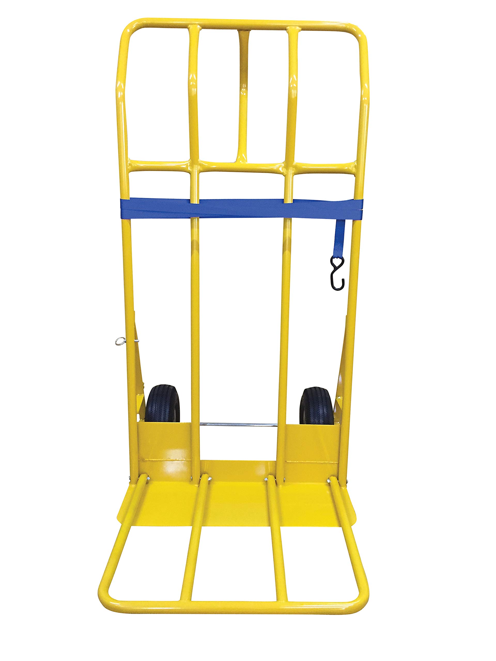 Vestil HTWL-600-PN Steel Hand Truck Wide Load Pneumatic Wheels 600 Lb. Capacity Yellow