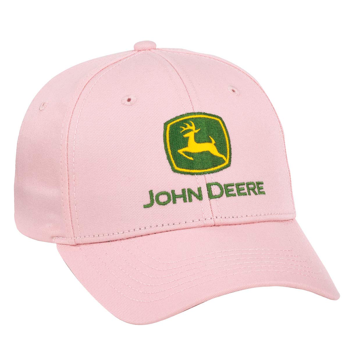 Pink Low Profile Structured Cap for Ladies Who Drive John Deere Equipment