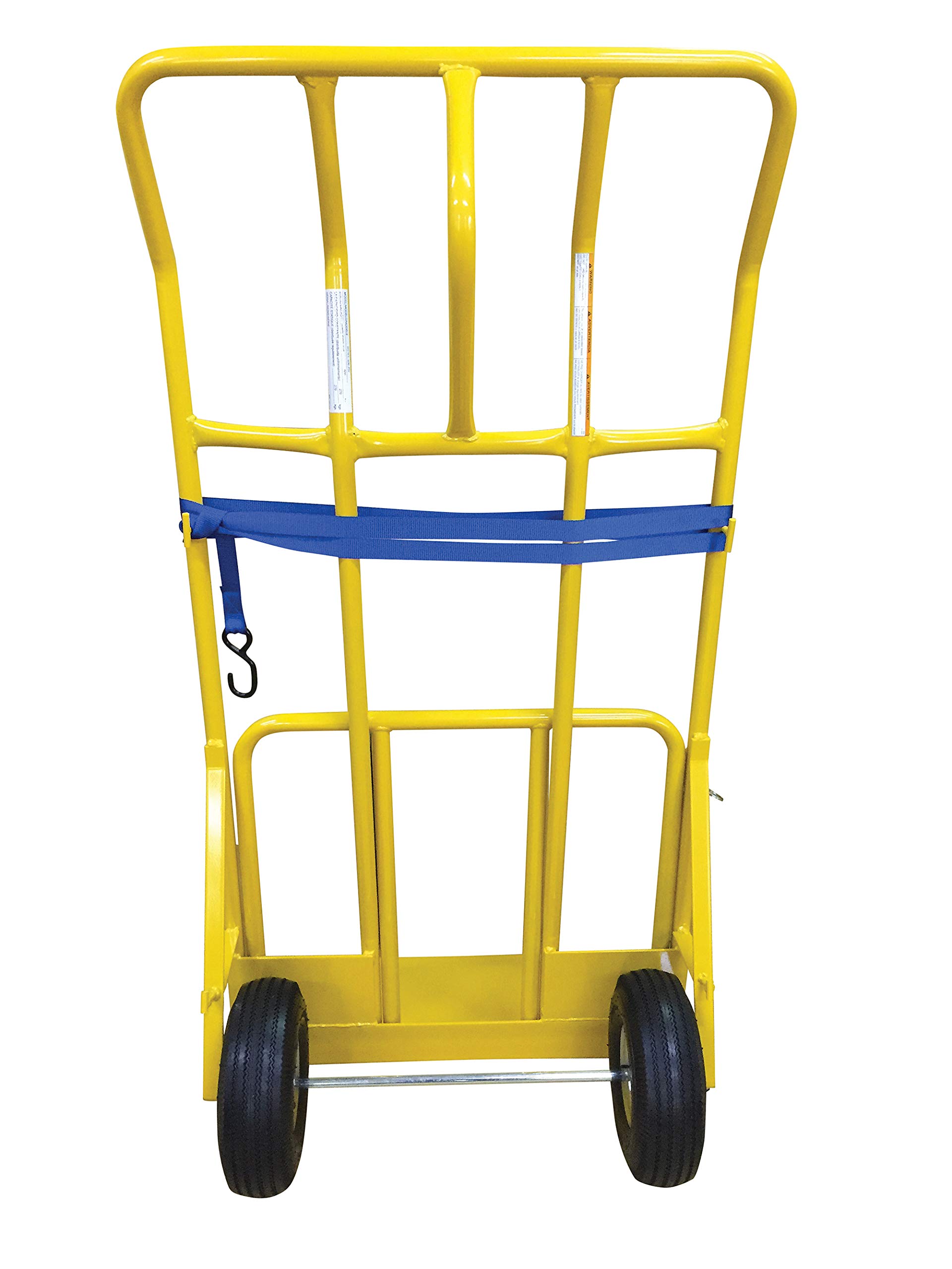 Vestil HTWL-600-PN Steel Hand Truck Wide Load Pneumatic Wheels 600 Lb. Capacity Yellow