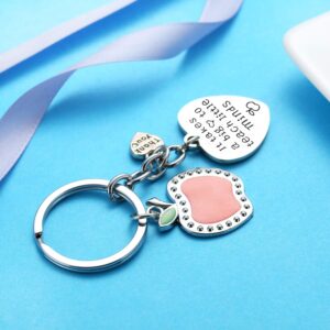 Teacher Appreciation Gift for Women, 3PCs Teacher Keychain Set, Jewelry Gift for Teachers, Birthday Gift for Teacher Gifts From Students (It takes a big heart to teach little minds)