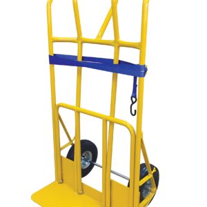 Vestil HTWL-600-PN Steel Hand Truck Wide Load Pneumatic Wheels 600 Lb. Capacity Yellow