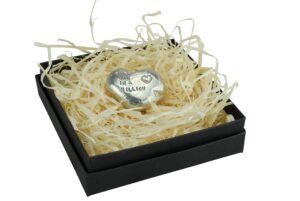 10th your my one in a million gift - 10th anniversary metal heart pebble gift -keep my heart close