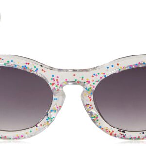 Circus NY by Sam Edelman Women's CC279 Glitter Round Cat Eye Sunglasses with UV400 Protection - Trendy Gifts for Her, 50mm