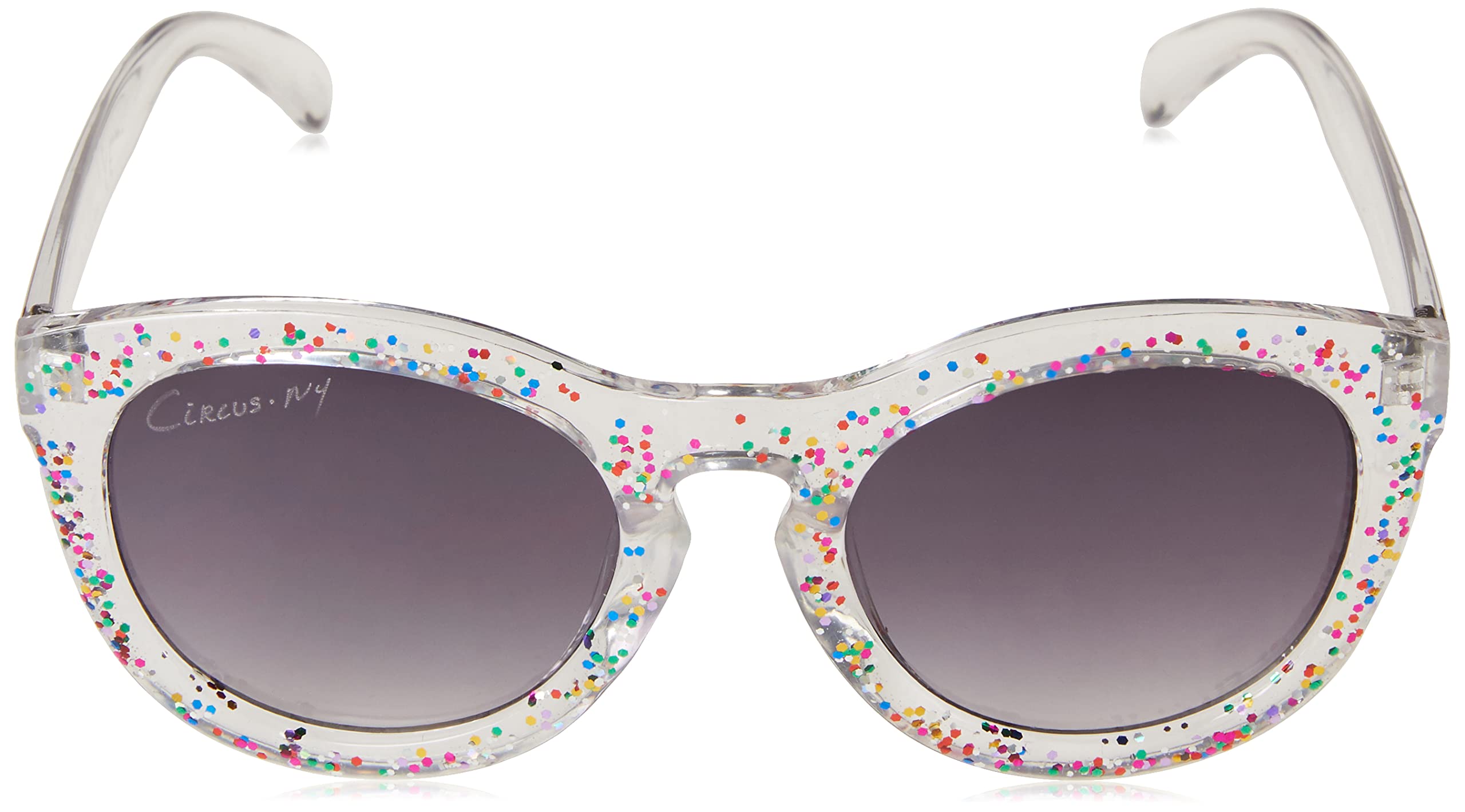 Circus NY by Sam Edelman Women's CC279 Glitter Round Cat Eye Sunglasses with UV400 Protection - Trendy Gifts for Her, 50mm