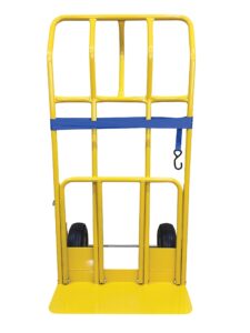 vestil htwl-600-pn steel hand truck wide load pneumatic wheels 600 lb. capacity yellow