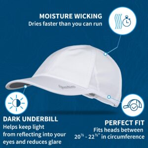 TrailHeads UV Protection Running Hats for Women, 50+ UPF - Summer Hats for Women Baseball Cap - Tennis, Golf, Gym, Workout White