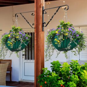 AMAGABELI GARDEN & HOME 2 Pack 12 Inch Hanging Brackets for Plants Iron Bracket for Hanging Plants Wind Chime Hooks Hangers Lanterns Plant Bracket Bird Feeder Plant Hanger Outdoor Heavy Duty BG1531