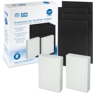 fette filter - true hepa h13 filter r compatible with honeywell purifier hpa200 hpa200c hpa201 ha202 hpa204 hpa204c hpa250 hpa250b hpa250bc hpa3200 hpa5200 series # hrf-arvp200 filter r prefilter a