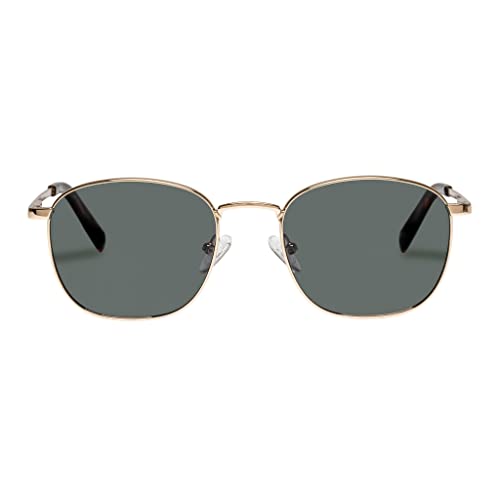 Le Specs Neptune Deux Sunglasses, Gold Khaki Mono Polarized, One Size