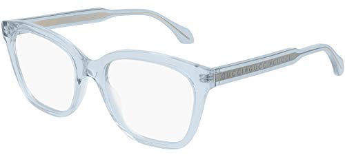 Gucci GG 0566O 003 Blue Crystal Plastic Cat-Eye Eyeglasses 52mm