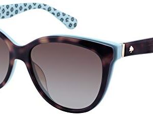 Kate Spade New York Women's Daesha/S Polarized Cat Eye Sunglasses, Havana Pattern Green, One Size