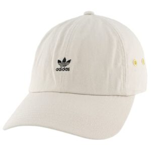 adidas originals women's mini logo relaxed adjustable cap, clear brown/black, one size