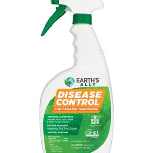 Earth's Ally Disease Control for Plants Ready-to-Use 24 oz | Fungicide Spray Treatment for Powdery Mildew, Blight, Black Spot, Fungus - Use for Plant & Rose Diseases & More