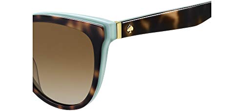 Kate Spade New York Women's Daesha/S Polarized Cat Eye Sunglasses, Havana Pattern Green, One Size