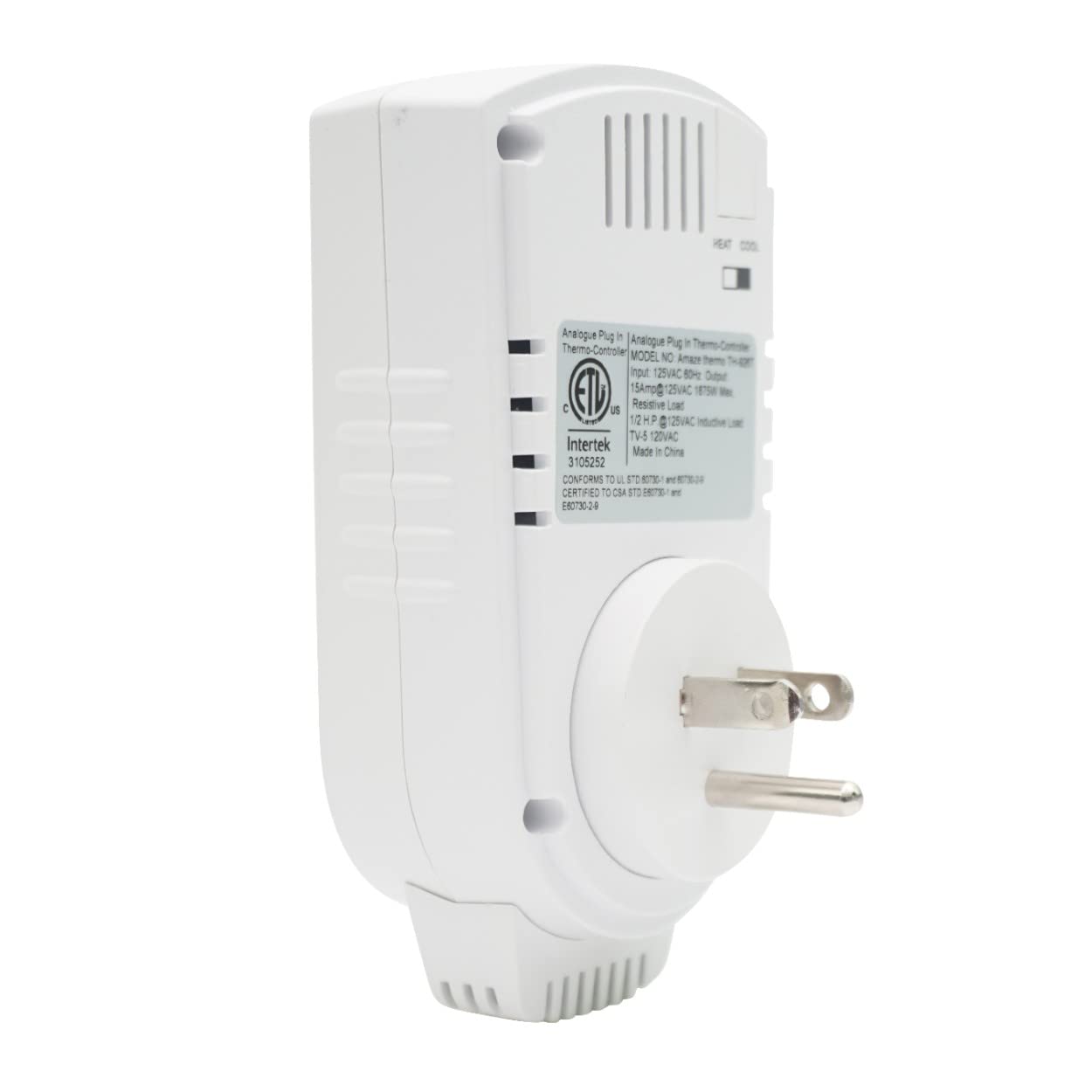 Amaze Plug in Thermostat - Compatible for all Heaters, Fans and Air Conditioners.