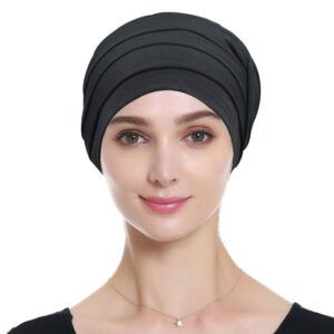 Chemotherapy Hats Head Coverings for Chemo Patients Black