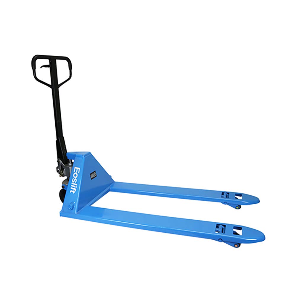 DAZONE Low Profile Pallet Truck Jack Minimum Height 2 in. 4400 lbs. Capacity 27 in. x 48 in. Polyurethane Wheels for Loading, Unloading and Handling palletized Goods in Warehouse Supermarket Homes