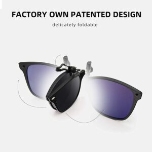 Bauhaus Polarized Clip on Sunglasses for Men & Women UV Protection with Flip Up Anti Glare Fishing Driving Glasses Yellow