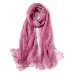 k-elewon solid color silk scarf fashion scarves wrap long lightweight shawls for women