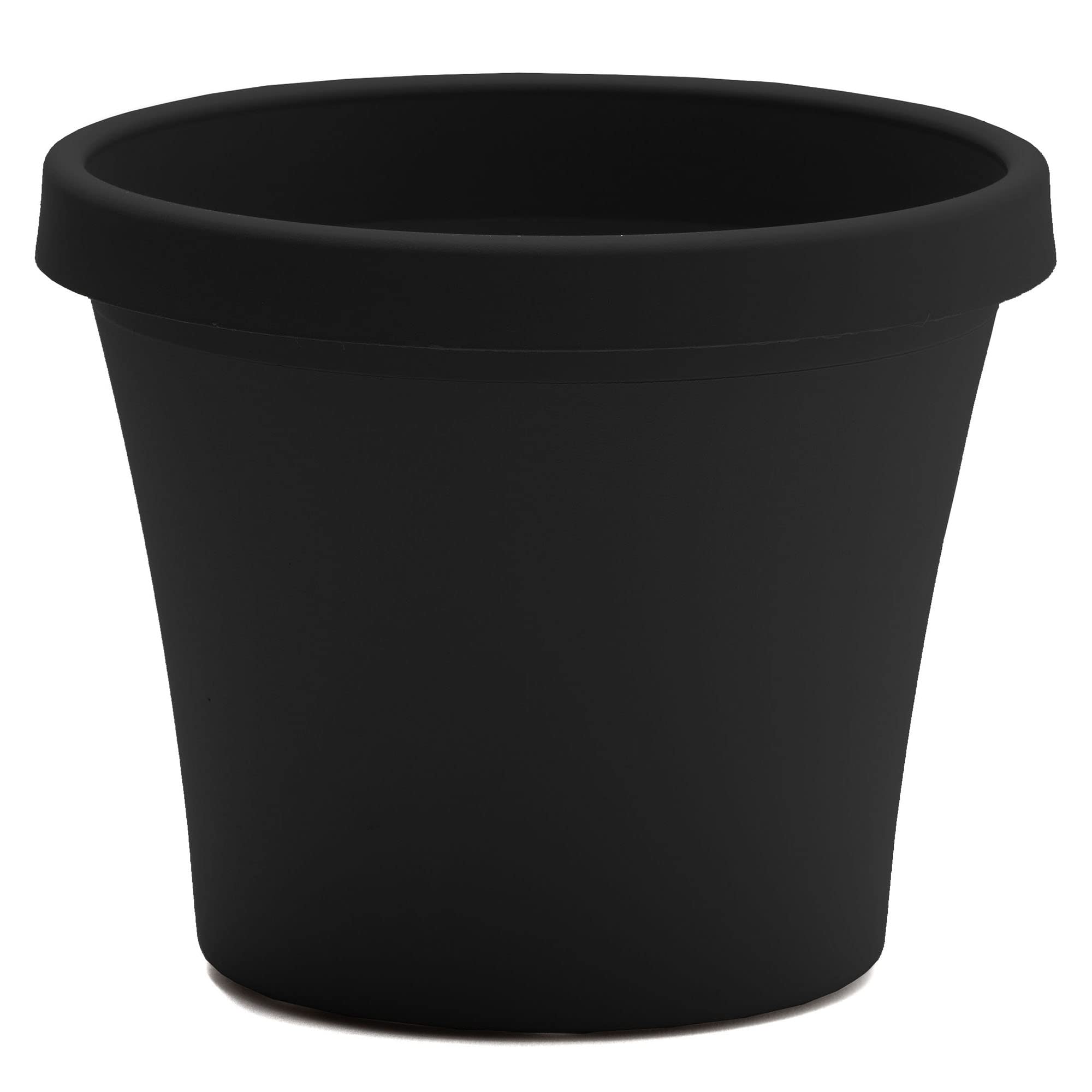 Bloem Terra Pot Planter: 14" - Black - Durable Resin Pot, for Indoor and Outdoor Use, Gardening, 5 Gallon Capacity, Saucer Sold Separately