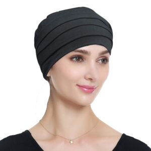 Chemotherapy Hats Head Coverings for Chemo Patients Black