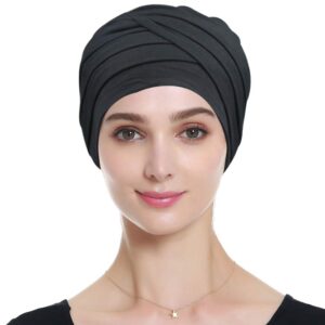 Chemotherapy Hats Head Coverings for Chemo Patients Black