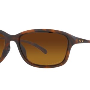 Oakley Woman Sunglasses Matte Brown Tortoise Frame, Brown Gradient Polarized Lenses, 59MM