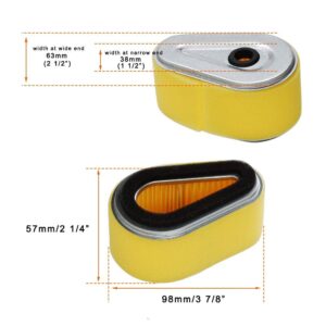 SaferCCTV 2 Pack Air Filter Combo Compatible with Kawasaki FC150V Compatible with John Deere M79451 Kawasaki 11013-2118 11013-2120 11013-2175