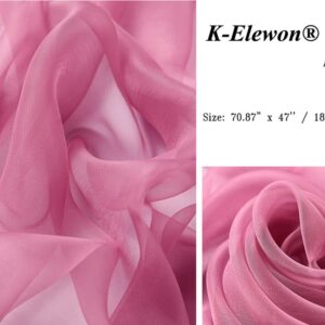 K-Elewon Solid Color Silk Scarf Fashion Scarves Wrap Long Lightweight Shawls for Women