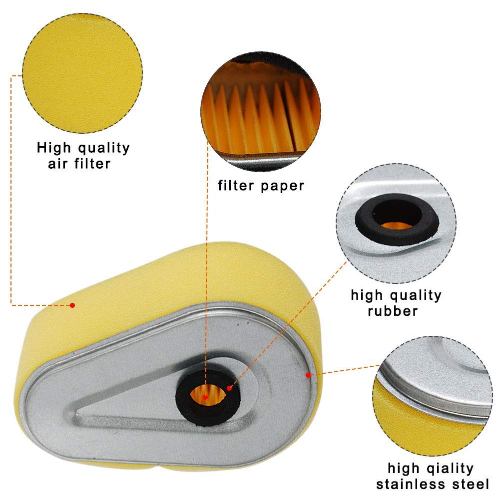 SaferCCTV 2 Pack Air Filter Combo Compatible with Kawasaki FC150V Compatible with John Deere M79451 Kawasaki 11013-2118 11013-2120 11013-2175