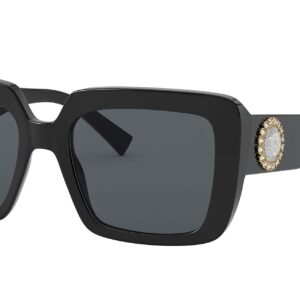 Versace Woman Sunglasses Black Frame, Dark Grey Lenses, 54MM