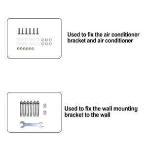 POPMOON Stainless Steel Mounting Bracket for 9000-36000BTU Condenser Ductless Mini Split Air Conditioner Heat Pump Systems.