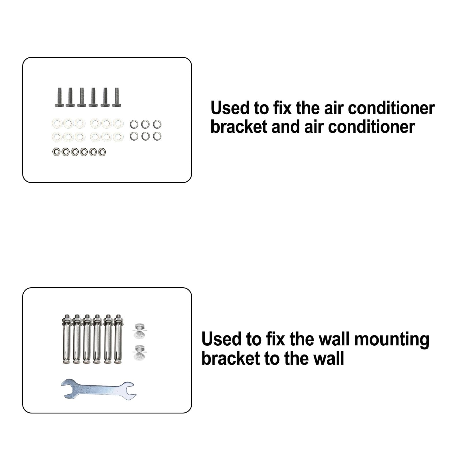 POPMOON Stainless Steel Mounting Bracket for 9000-36000BTU Condenser Ductless Mini Split Air Conditioner Heat Pump Systems.