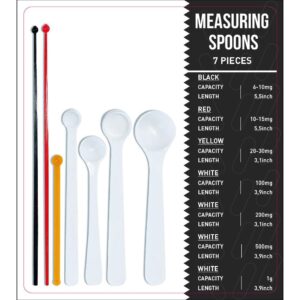 Dosing spoon | milligram measuring spoons set of 7 | exact dosing from 6 mg to 1g | mg measuring spoons for powder