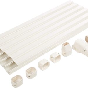 Senville SENLC-6M 20 Ft. Decorative Line Set Cover Kit for Mini Split Air Conditioners 3"