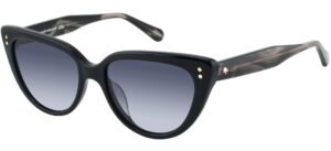 kate spade new york women's alijah/g/s cat eye sunglasses, black, one size