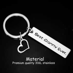 Kivosliviz Grammy Gift Keychain Best Grammy Ever Granny Gifts for Grandma Grandmother