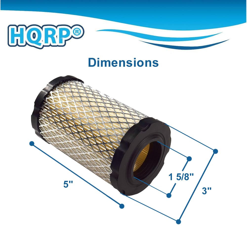 HQRP Filter compatible with John Deere MIU13038 MIU13963 MIU14395 GY21435 fits LA135 D140 D130 D125 D110 D105 D100 Z225 Z235 Z255 X124 X125 Riding Mower Lawn Tractor