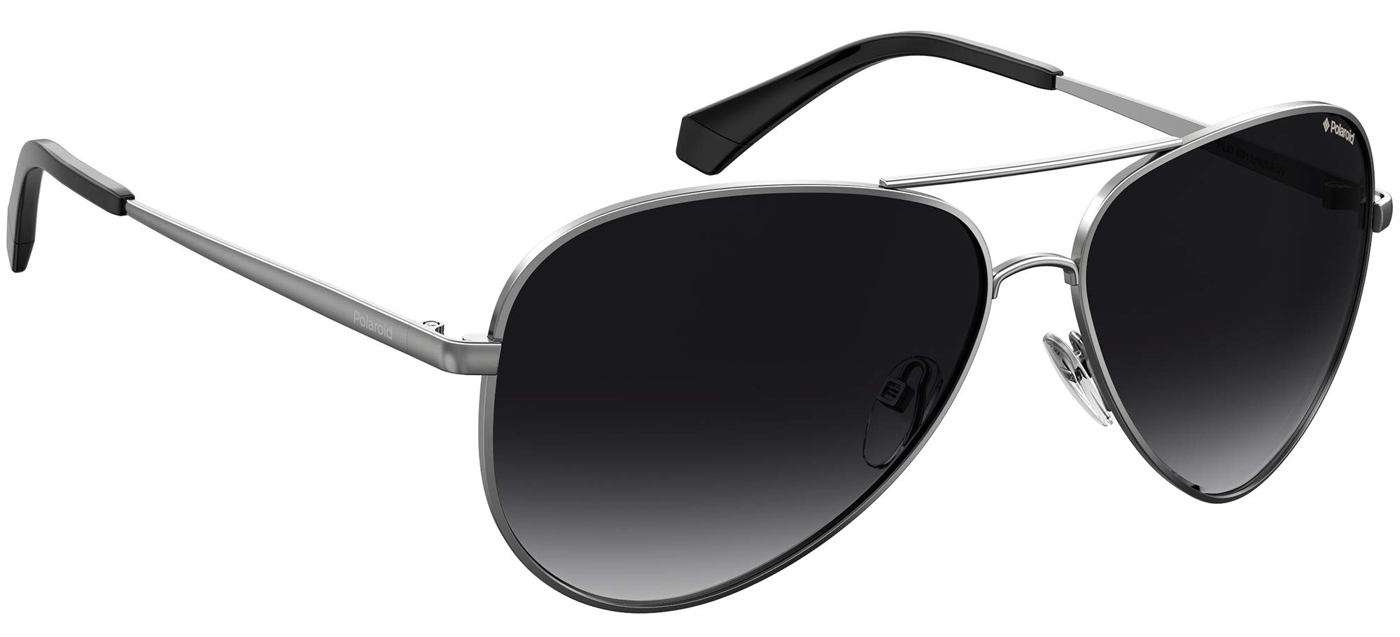 Polaroid Sunglasses PLD 6012/N/NEW Polarized Pilot Sunglasses, Ruthenium, 56mm, 14mm