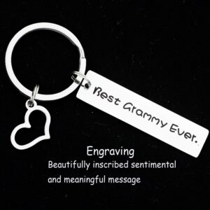 Kivosliviz Grammy Gift Keychain Best Grammy Ever Granny Gifts for Grandma Grandmother